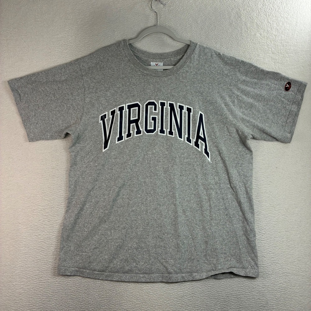 Vintage University Virginia T Shirt Men XL Gray Single Stitch Collection 90s USA